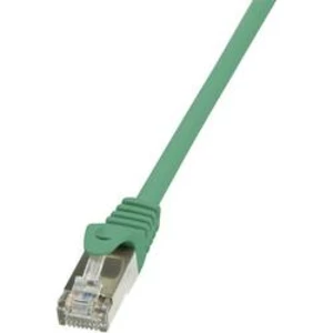 Síťový kabel RJ45 LogiLink CP1025S, CAT 5e, F/UTP, 0.50 m, zelená