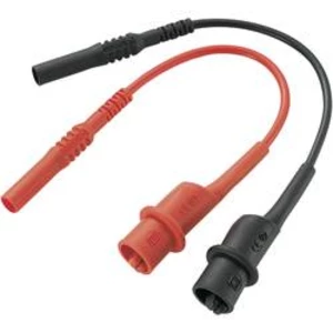 Sada měřicích kabelů banánek 4 mm ⇔ krokosvorka Voltcraft MS-10, 0,1 m, černá/červená