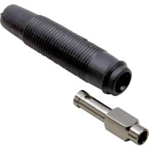 Zdířka pro banánek BKL Electronic 072214, Ø pin: 4 mm, spojka, rovná, černá, 1 ks