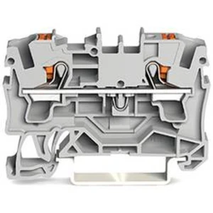 Průchodková svorka WAGO 2204-1201, pružinové připojení , 6.20 mm, šedá, 50 ks