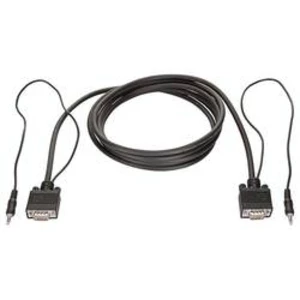 VGA / jack kabel Bachmann [1x VGA zástrčka, jack zástrčka 3,5 mm - 1x VGA zástrčka, jack zástrčka 3,5 mm] černá 3.00 m