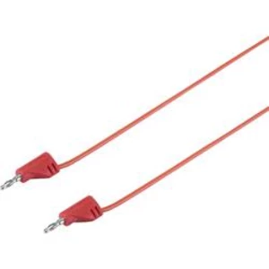 VOLTCRAFT MSB-200 měřicí kabel [lamelová zástrčka 2 mm - lamelová zástrčka 2 mm] červená, 0.90 m