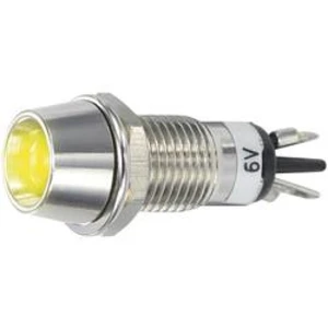 LED signálka SCI R9-115L 6, vnitřní reflektor 5 mm, 6 V/DC, žlutá