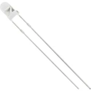 LED s vývody HuiYuan 3004G6C-CHA-P, typ čočky kulatý, 3 mm, 25 °, 20 mA, 75 mcd, zelená