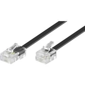 ISDN, Western kabel Basetech BT-1602118, [1x RJ45 zástrčka 8p4c - 1x RJ11 zástrčka 6p4c], 15.00 m, černá
