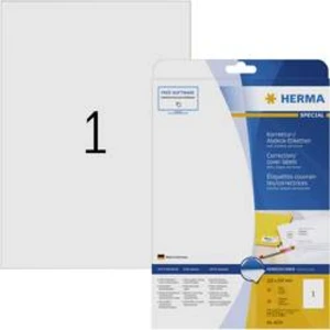 Herma 4230 etikety 210 x 297 mm papír bílá 25 ks permanentní korekční etikety, etikety inkoust, laser, kopie 25 Blatt A4