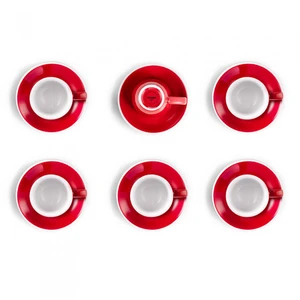 Set von Espressotassen mit Untertassen Loveramics „Egg Red“, 80 ml, 6 Stk.