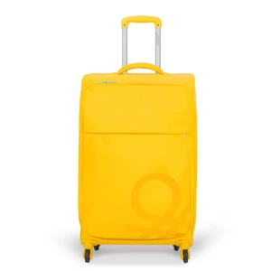 United Colors of Benetton Látkový cestovní kufr Blow M 65 l - žlutá