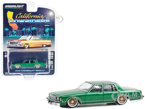 1985 Chevrolet Impala Lowrider Bright Green Metallic "California Lowriders" Series 4 1/64 Diecast Model Car by Greenlight