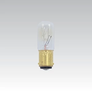 Trubková čirá žárovka pro domácí spotřebiče NBB AR 240V 7W B15d 1856 CLEAR