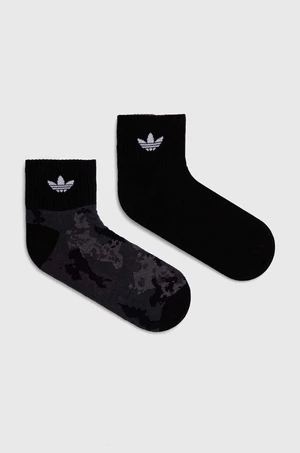 Ponožky adidas Originals 2-pak čierna farba, IU0186