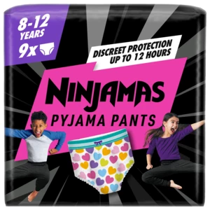 Ninjamas Pyjama Pants Srdíčka 9 ks