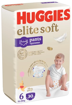 Huggies Elite Soft Pants Nohavičky plienkové jednorázové 6 (15-25 kg) 30 ks