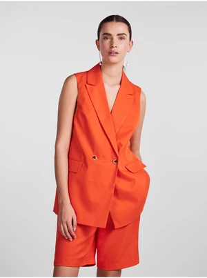 Oranžová dámská vesta Pieces Tally - Dámské