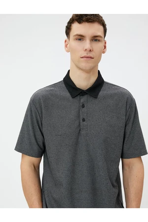 Koton Polo T-Shirt with Short Sleeves and Buttons Cotton