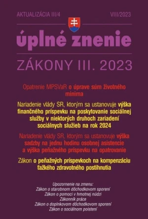 Aktualizácia III/4 2023 – Úprava životného minima - kolektiv autorů