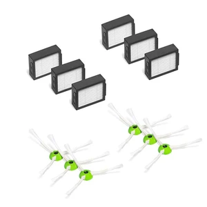 New 6pcs Hepa Filter & 6pcs Sider brush for iRobot Roomba i7 E5 E6 I Series Robot Vacuum Cleaner