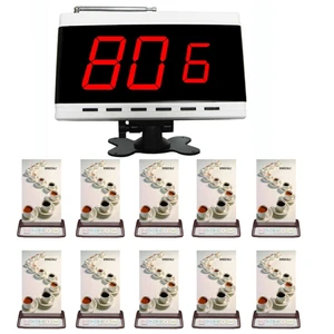 SINGCALL Wireless Paging Systems, Call System Technology, 1 Receiver and 10 Calling Bells APE150