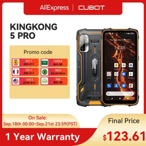 Cubot Kingkong 5 Pro Rugged Smartphone 8000mAh Android 11 IP68/IP69K Global Version 4GB 64GB Dual Loud Speaker NFC Mobile Phones