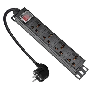 4 AC Output Universal Socket Power Distribution Unit UK Type for Rackmount Server Rack PDU 13A 3500W