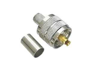 1Pcs Connector UHF PL259 Male Plug Crimp RG5 RG6 LMR300 RF Adapter Coaxial High Quanlity