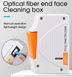 COMPTYCO Fiber End Face Cleaning Box Fiber Wiping Tool Pigtail Cleaner Cassette Ftth Optic Fiber Cleaner Tools for SC/ST/FC/LC