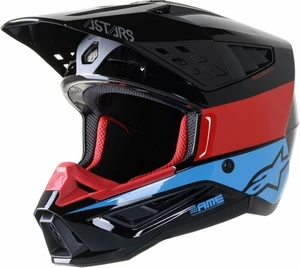 Alpinestars S-M5 Bond Helmet Black/Red/Cyan Glossy XL Casque