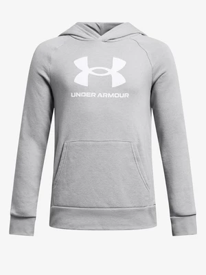 Under Armour UA Rival Fleece BL Hoodie Mikina dětská Šedá