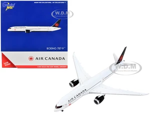 Boeing 787-9 Commercial Aircraft "Air Canada" White with Black Tail 1/400 Diecast Model Airplane by GeminiJets