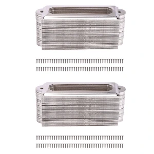 80 Set Office Library File Drawer Cabinet Card Tag Label Holder Metal Frame (Silver Tone)