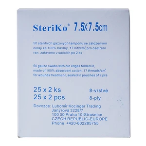 STERIKO Gáza kompresní sterilní 7,5 x 7,5 cm 25 kusů