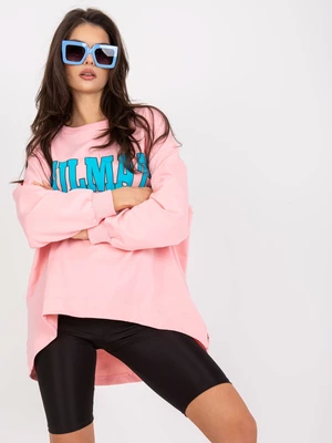Light pink and blue oversize hoodie