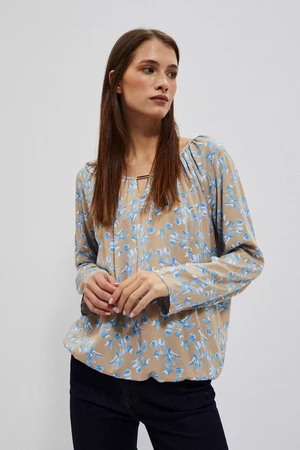 LADIES SHIRT L-KO-4018 DBEIGE