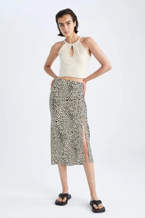 DEFACTO Regular Fit Printed Midi Skirt