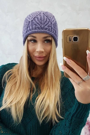 Ladies Cap Leaves K245 purple