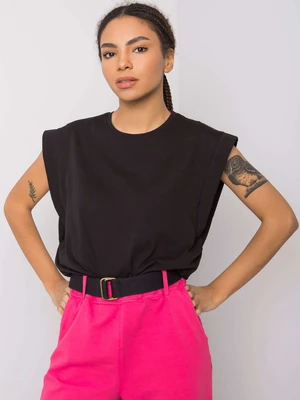 Black T-shirt made of cotton Kayla RUE PARIS