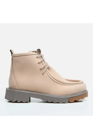 Hotiç Beige Women's Flat Boots