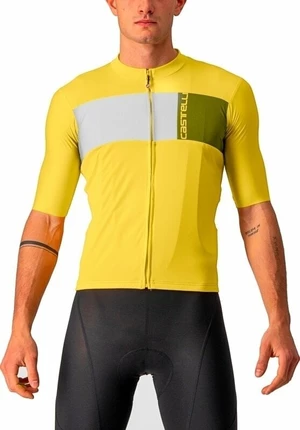 Castelli Prologo 7 Jersey Passion Fruit/Ivory-Avocado Green XL Maillot de ciclismo