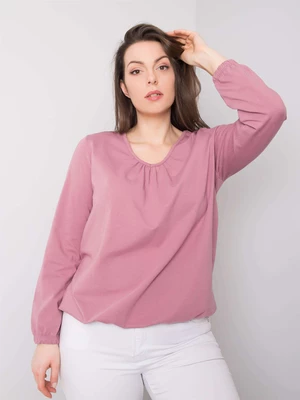 Larger pink cotton blouse
