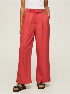 Brick Women's Linen Wide Formal Pants Pepe Jeans - Women