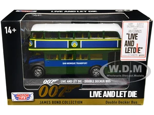 Double Decker Bus "San Monique Transport" James Bond 007 "Live and Let Die" (1973) Movie "James Bond Collection" Series Diecast Model by Motormax