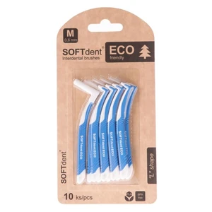 SOFTDENT ECO Mezizubní kartáček zahnutý 0,6 mm 10 ks