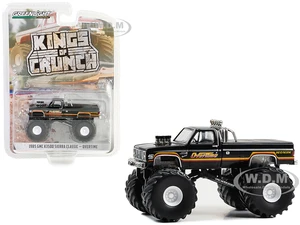 1985 GMC K3500 Sierra Classic Monster Truck Black "Overtime" "Kings of Crunch" Series 14 1/64 Diecast Model Car by Greenlight