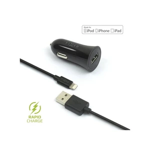 Adaptér do auta FIXED 1x USB, 2,4A + Lightning kabel (FIXCC-UL-BK) čierny nabíjačka do auta • Lightning • výstupný prúd 2,4 A • 1m odnímateľný kábel •