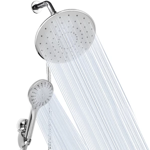 5Pcs/Set Shower Head 3 Spray Modes High Pressure Shower Head Bath Shower Set 9 Inch