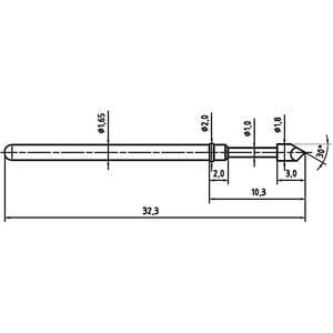 PTR 2021-H-1.5N-RH-1.8 presný testovací hrot