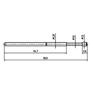 PTR 1025/E-C-1.5N-AU-1.5C presný testovací hrot