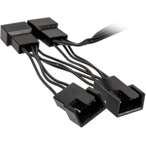 PC vetrák Y kábel [1x zásuvka pre PC vetrák 4-pólová - 4x zásuvka pre PC vetrák 4-pólová] 35.00 cm čierna Kolink