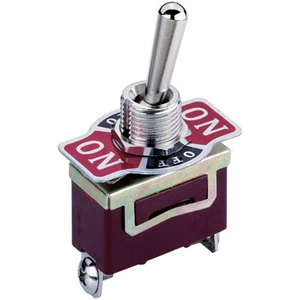 TRU COMPONENTS KN3 pákový spínač 250 V/AC 10 A 2x zap/vyp/zap  s aretáciou/0/s aretáciou  1 ks
