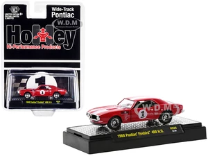 1968 Pontiac Firebird 400 H.O. 1 Carousel Red with White Stripes "Holley" Limited Edition to 5500 pieces Worldwide 1/64 Diecast Model Car by M2 Machi